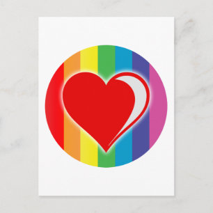 Regenbogen-Liebe. Postkarte