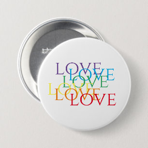 REGENBOGEN LIEBE Runde Pin-Schaltfläche Button