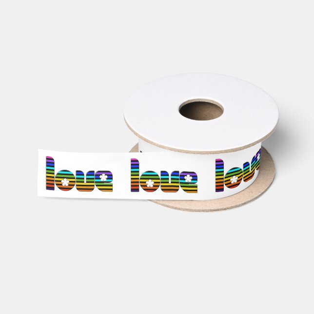 Regenbogen-Liebe Satinband (Spule)