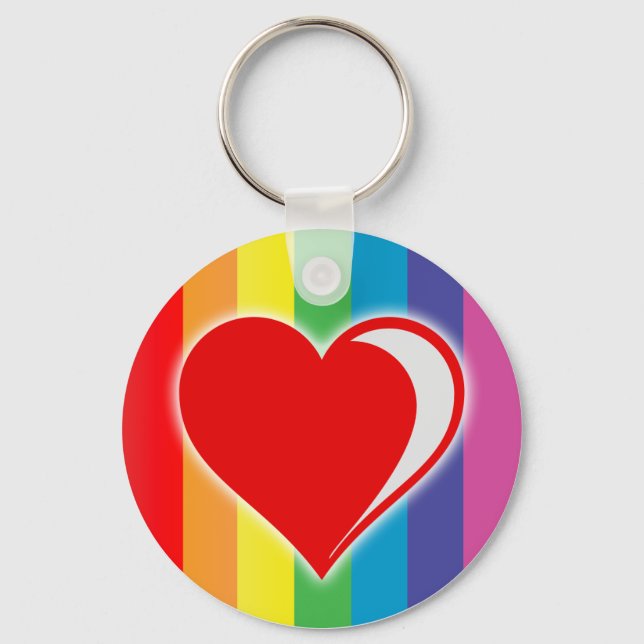 Regenbogen-Liebe. Schlüsselanhänger (Vorderseite)
