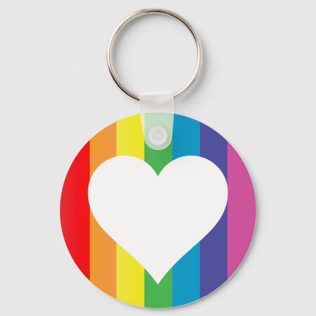 Regenbogen-Liebe. Schlüsselanhänger (Vorderseite)