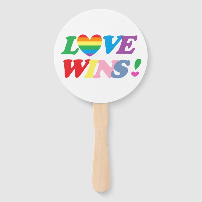 Regenbogen Liebe Siegt LGBT Fächer (Vorderseite)