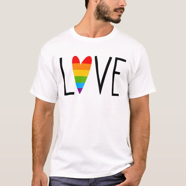 Regenbogen-Liebe T-Shirt (Vorderseite)
