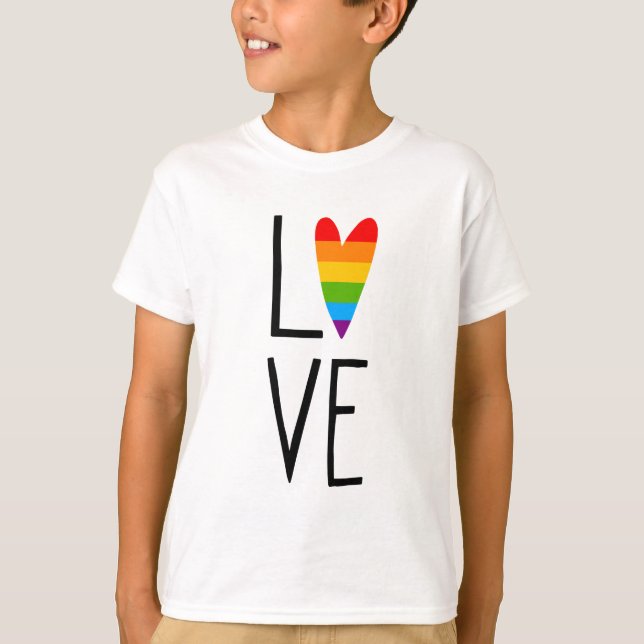 Regenbogen-Liebe T-Shirt (Vorderseite)