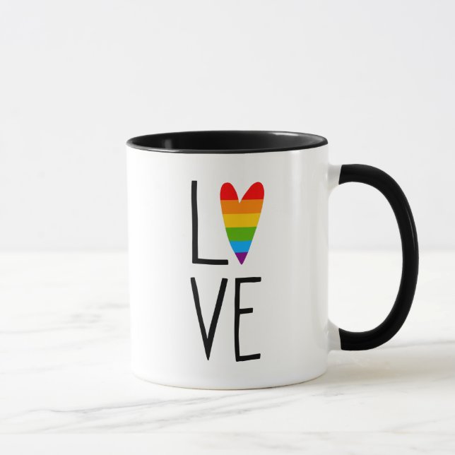 Regenbogen-Liebe Tasse (Rechts)
