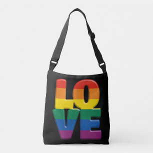Regenbogen-Liebe-Umhängetasche Tragetaschen Mit Langen Trägern