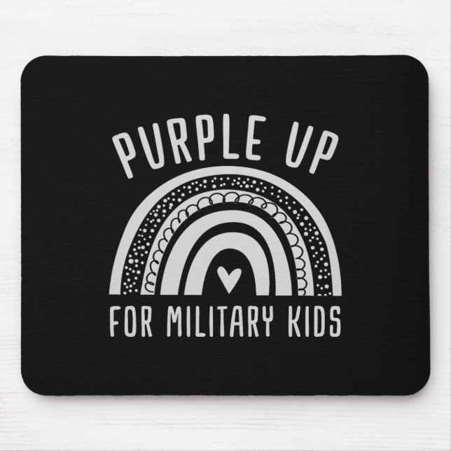 Regenbogen _ Lila militärisches Kinderbewusstsein  Mousepad (Vorne)