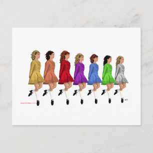 Regenbogen-Linie Postkarte