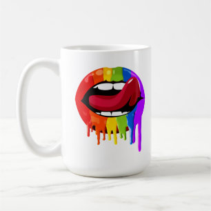 REGENBOGEN LIPPEN KAFFEETASSE