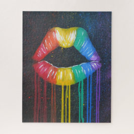Regenbogen-Lippen Puzzle