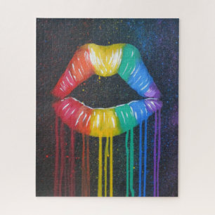 Regenbogen-Lippen Puzzle