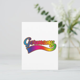 Regenbogen-Logo Deutschland Feiertagspostkarte