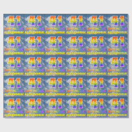 Regenbogen-Look "41" & "HAPPY BIRTHDAY", Wolken, H Geschenkpapier