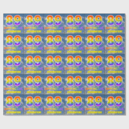 Regenbogen-Look "89" & "HAPPY BIRTHDAY", Wolken, H Geschenkpapier