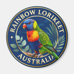 🦜 Regenbogen-Lorikeet Australien Tropischer Vogel Magnet