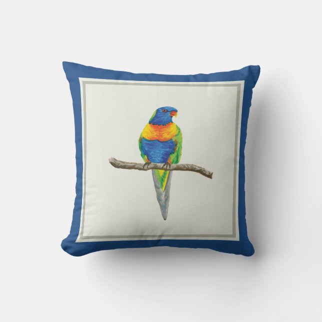 Regenbogen Lorikeet Kissen - ursprüngliche (Vorderseite)