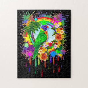 Regenbogen Lorikeet Papagei Photo_Puzzle Puzzle