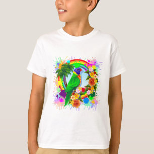 Regenbogen Lorikeet Papageien-Kunst T-Shirt