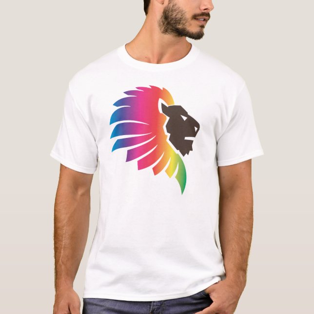 Regenbogen-Löwe T-Shirt (Vorderseite)