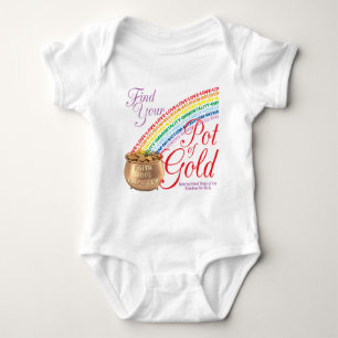 Regenbogen-Mädchen finden Ihren Goldschatz Baby Strampler