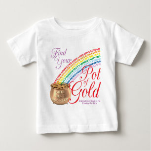 Regenbogen-Mädchen finden Ihren Goldschatz Baby T-shirt