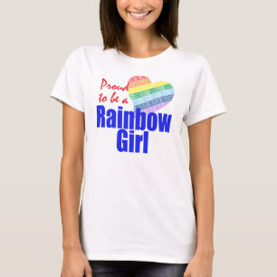 Regenbogen-Mädchen-T - Shirt