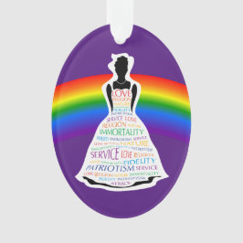 Regenbogen-Mädchen-Weihnachtsverzierungen, Ornament