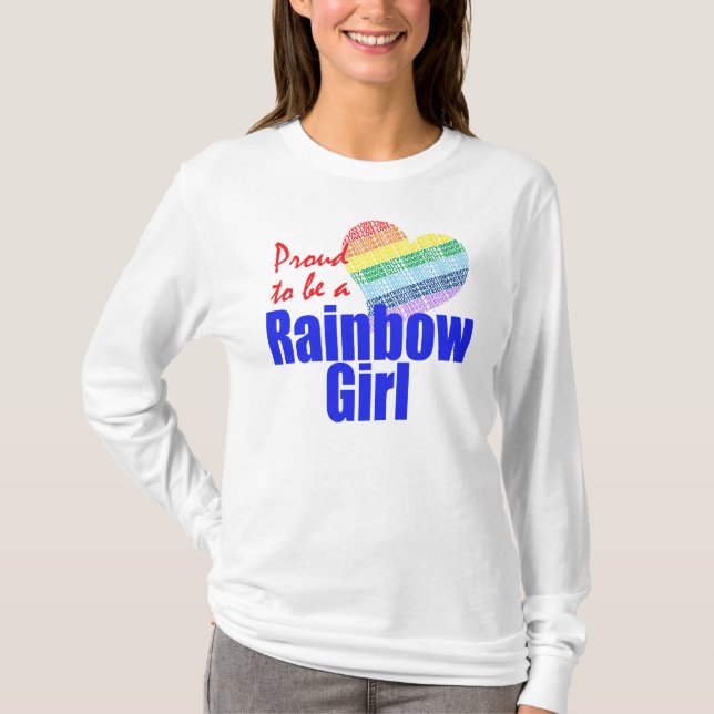 Regenbogen-Mädchenhoodie-T - Shirt (Vorderseite)