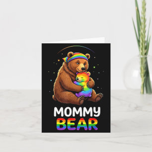 Regenbogen-Mama-Bär-Schwangerschaftsankündigung sc Karte
