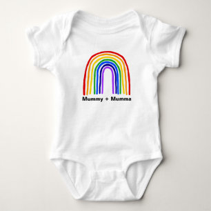 Regenbogen-Mama + Mumma Babybodysuit Baby Strampler