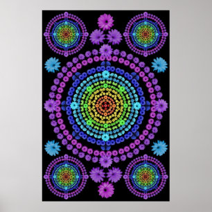 REGENBOGEN-MANDALA 1 POSTER