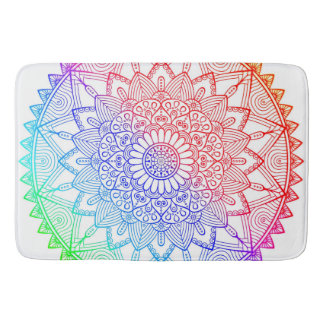 Regenbogen-Mandala Badematte