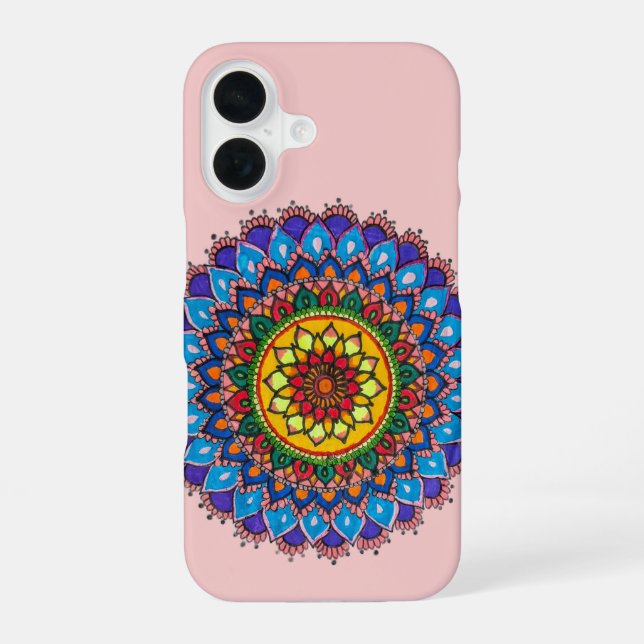 Regenbogen-Mandala-iPhone16-Hülle  iPhone 16 Hülle (Rückseite)