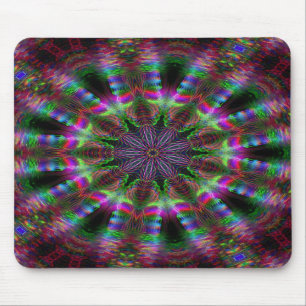 Regenbogen-Mandala Mousepad