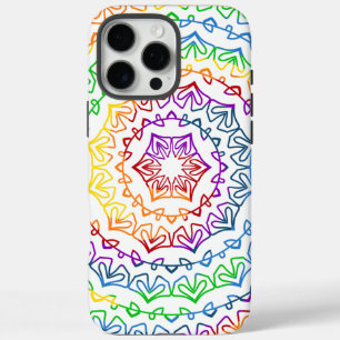 Regenbogen-Mandala-Musterdesign iPhone 16 Pro Max Hülle