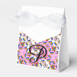 Regenbogen-Mandala-Pride-Monogramm - Lebendige Geo Geschenkschachtel