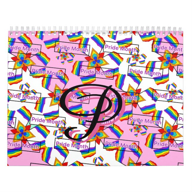 Regenbogen-Mandala-Pride-Monogramm - Lebendige Geo Kalender (Titelbild)