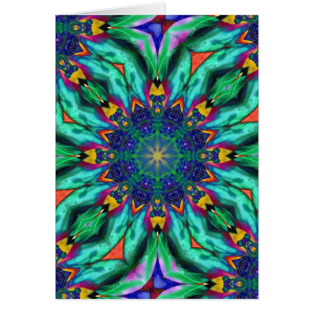Regenbogen-Mandala-psychedelisches Kaleidoskop (Vorne)