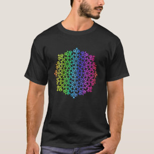 Regenbogen Mandala Rosette Blumen Geometrie Yoga S T-Shirt