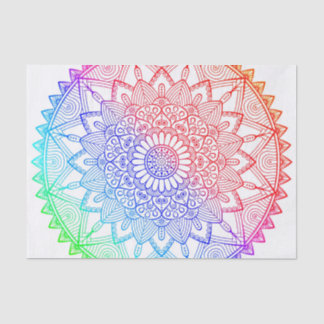 Regenbogen-Mandala Seidenpapier