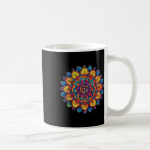 Regenbogen-Mandala spirituelle Geometrie  Kaffeetasse