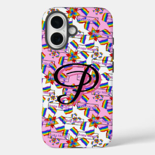 Regenbogen-Mandala-Stolz-Monogramm - Lebendige Geo iPhone 16 Hülle
