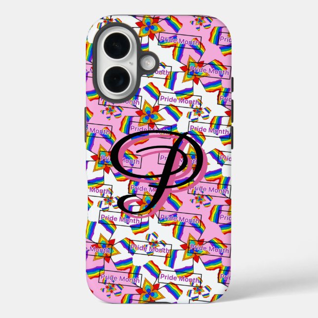 Regenbogen-Mandala-Stolz-Monogramm - Lebendige Geo Case-Mate iPhone Hülle (Rückseite)