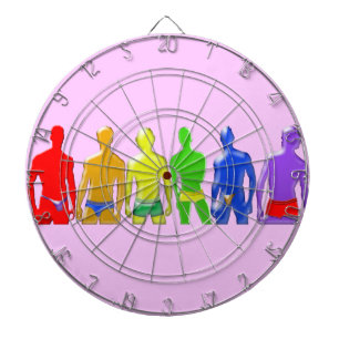 Regenbogen-Männer-Dartboard Dartscheibe