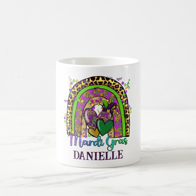 Regenbogen Mardi Gras Kaffeetasse (Mittel)