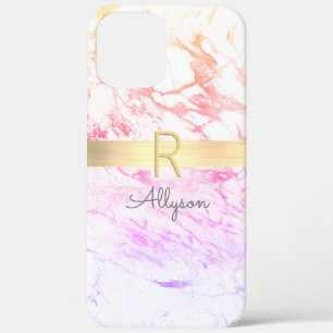 Regenbogen-Marmor & Goldbarren, DIY grauer Name & Case-Mate iPhone Hülle