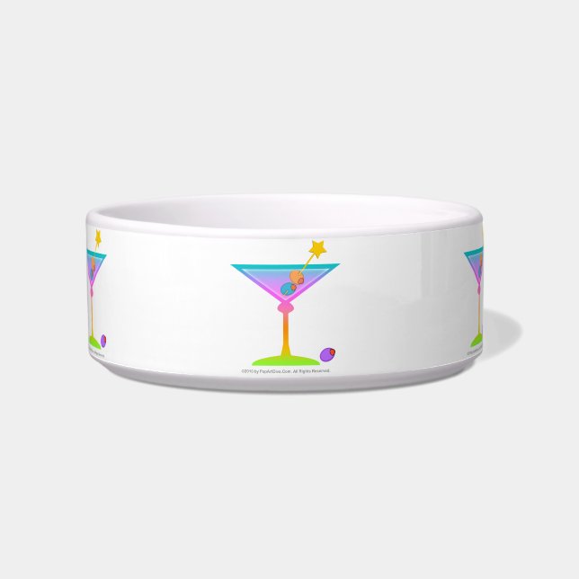 REGENBOGEN-MARTINI-COCKTAIL-IMBISS-SCHÜSSEL NAPF (Vorderseite)