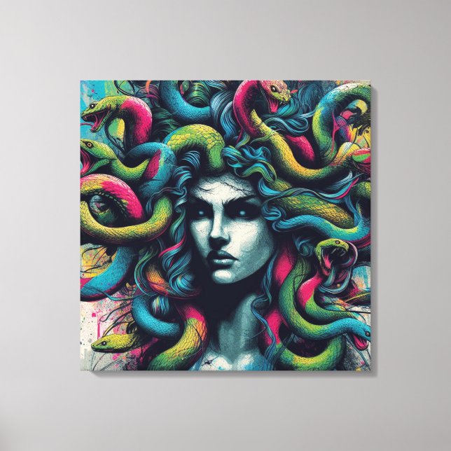 Regenbogen-Medusa Leinwanddruck (Vorderseite)