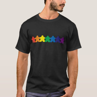Regenbogen Meeple T-Shirt