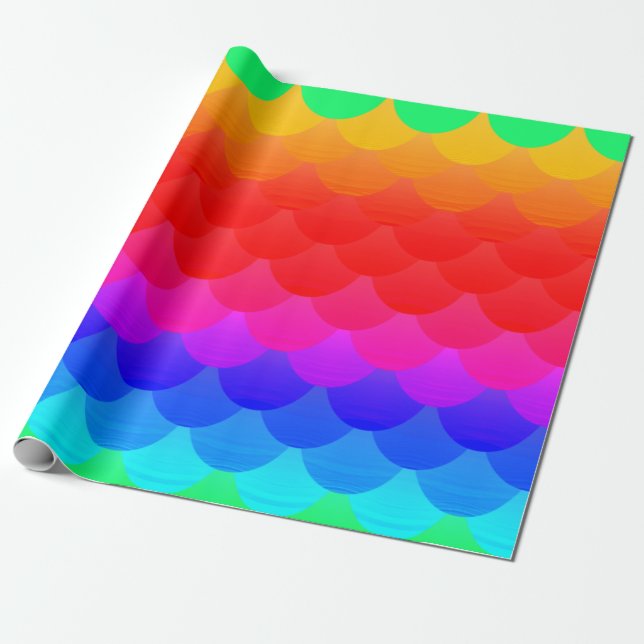 Regenbogen-Meerjungfrau Geschenkpapier (Ungerollt)